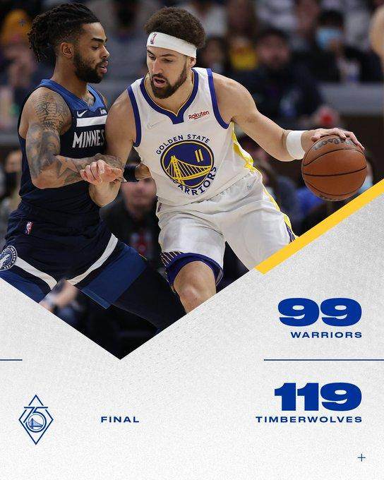 勇士惨败并非毫无收获 库追缺席库明加再度成亮点